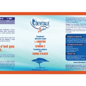 Alternative view of Devitale S Plus L-Karnitin ve Vitamin C İçeren Sıvı Takviye Edici Gıda (500 cc)